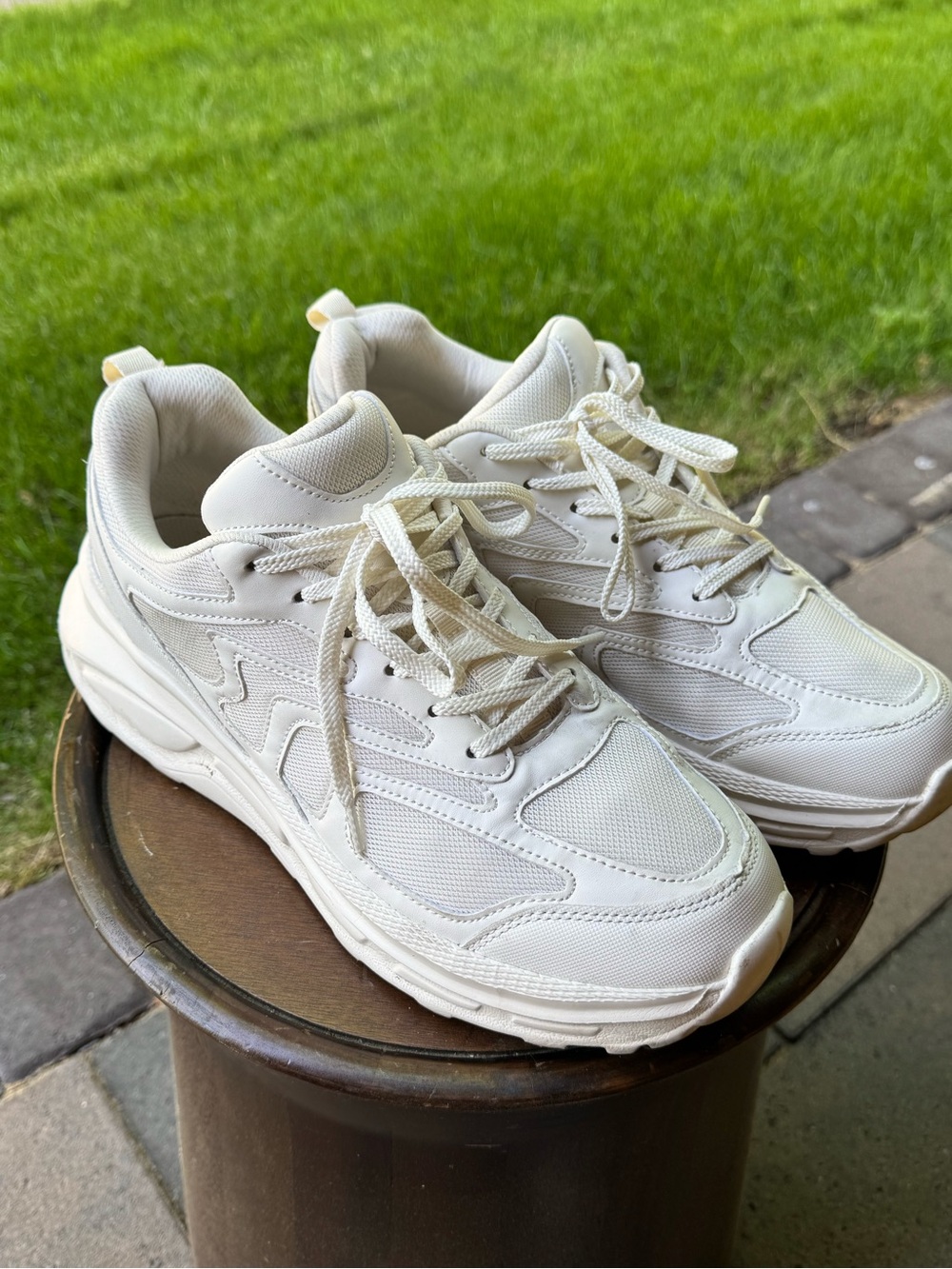 Zara Men's Chunky Sneakers in Off-White